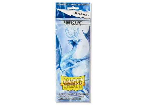 Dragon Shield: Perfect Fit Clear Resealable Inner Card  Sleeve (100 stk)