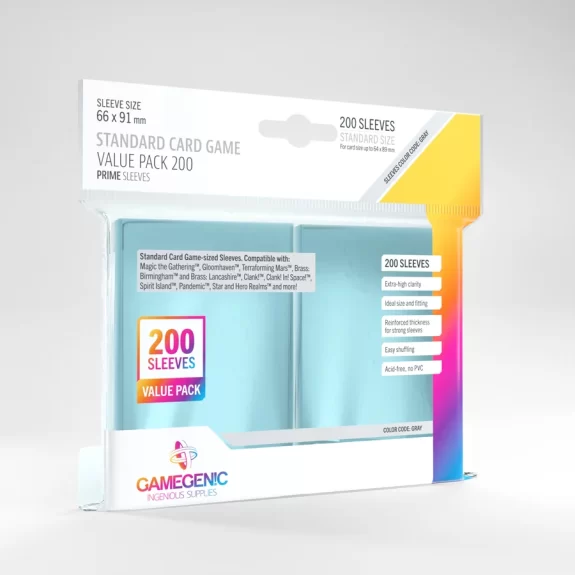 Gamegenic - Prime Sleeves: Standard Card Game Size - Value Pack