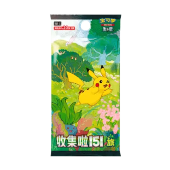 1 x Collect 151 Journey Jumbo Booster Pack – Kinesisk (25 Kort)