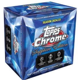 2024/25 Topps UEFA Club Competitions Chrome Soccer Sapphire Edition Box Stock