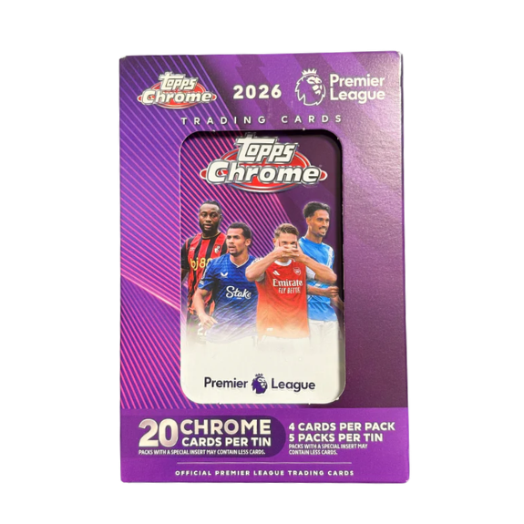 2026 Topps Chrome Premier League Collector Tin