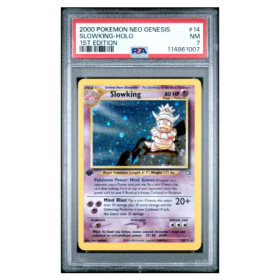 SLOWKING-HOLO #14 1ST EDITION PSA 7 - Front