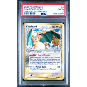 CHARIZARD-HOLO #4 CRYSTAL GUARDIANS PSA 2 - Front
