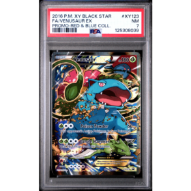 FA/VENUSAUR EX #XY123 PROMO-RED & BLUE COLL. PSA 7 - Front