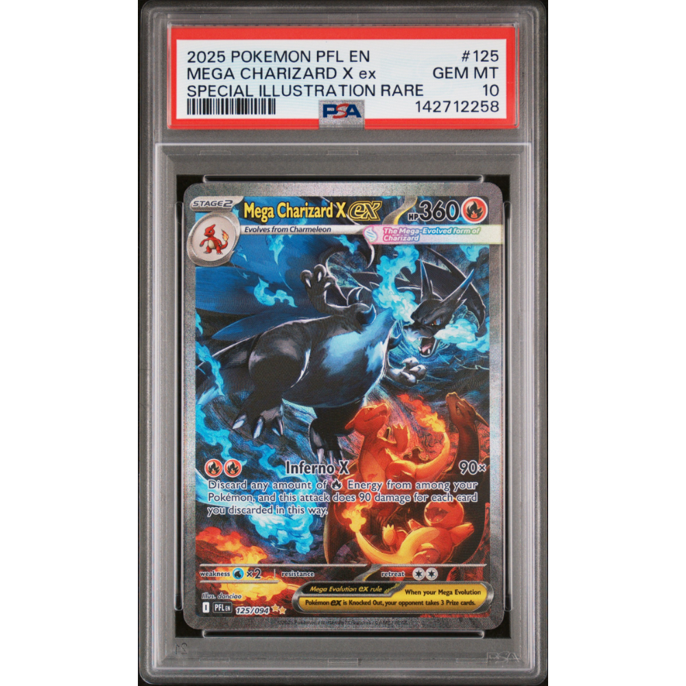 MEGA CHARIZARD X ex #125 SPECIAL ILLUSTRATION RARE PSA 10 - Front