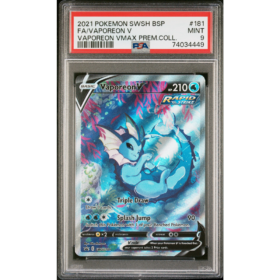 FA/VAPOREON V #181 VAPOREON VMAX PREM.COLL. PSA 9 - Front
