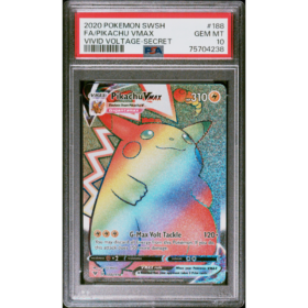FA/PIKACHU VMAX #188 VIVID VOLTAGE-SECRET PSA 10 - Front