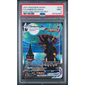 FA/UMBREON VMAX #215 EVOLVING SKIES-SECRET PSA 9 - Front