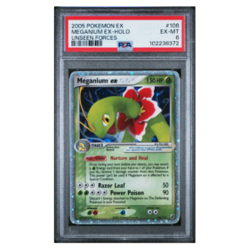 MEGANIUM EX-HOLO #106 UNSEEN FORCES PSA 6 - Front