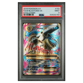 FA/M BLASTOISE EX #102 EVOLUTIONS PSA 9 - Front