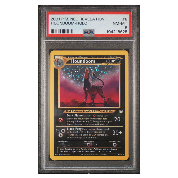 HOUNDOOM-HOLO #8 PSA 8 - andcards.dk