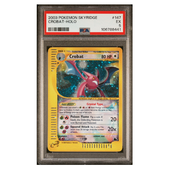CROBAT-HOLO SKYRIDGE #147 PSA 5 - Front