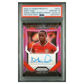 ANDY COLE #ACO SIGNATURES-PURPLE PRIZM PSA 10 - Front
