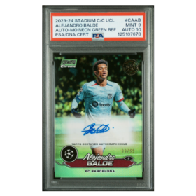 ALEJANDRO BALDE #CAAB AUTO-MO NEON GREEN REF PSA 9 - Front