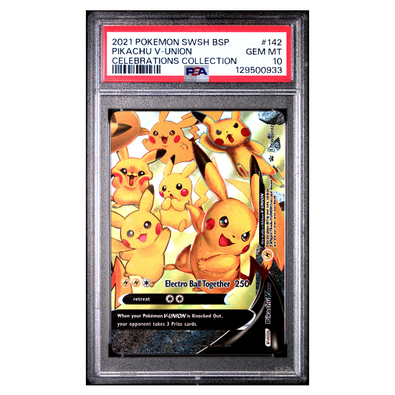 PIKACHU V-UNION #142 CELEBRATIONS COLLECTION PSA 10 - andcards.dk