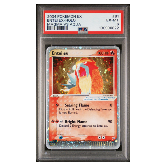 ENTEI EX-HOLO MAGMA VS AQUA #91 PSA 6 - Front