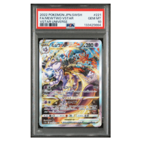 FA/MEWTWO VSTAR #221 VSTAR UNIVERSE PSA 10 - Front