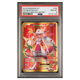 FA/MEWTWO EX #164 BREAKTHROUGH-SECRET PSA 8 - Front