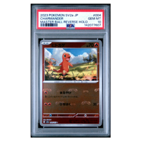 CHARMANDER #004 MASTER BALL REVERSE HOLO PSA 10 - Front