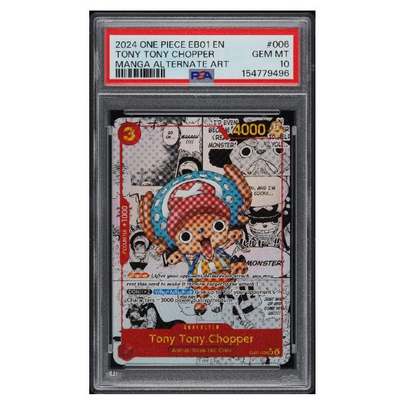 TONY TONY CHOPPER #006 MANGA ALTERNATE ART PSA 10 - Front