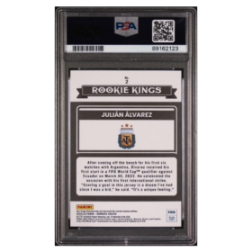 JULIAN ALVAREZ #2 ROOKIE KINGS-PURPLE PSA 10 - Back