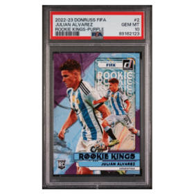 JULIAN ALVAREZ #2 ROOKIE KINGS-PURPLE PSA 10 - Front