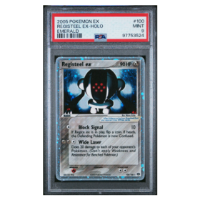 REGISTEEL EX-HOLO #100 EMERALD PSA 9 - Front
