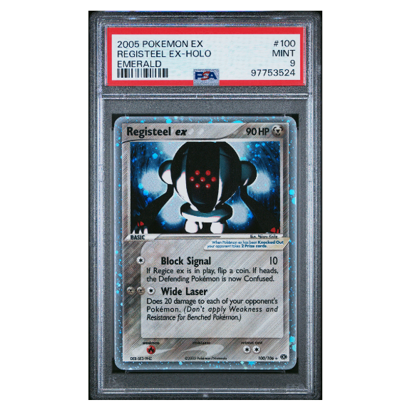 REGISTEEL EX-HOLO #100 EMERALD PSA 9 - Front