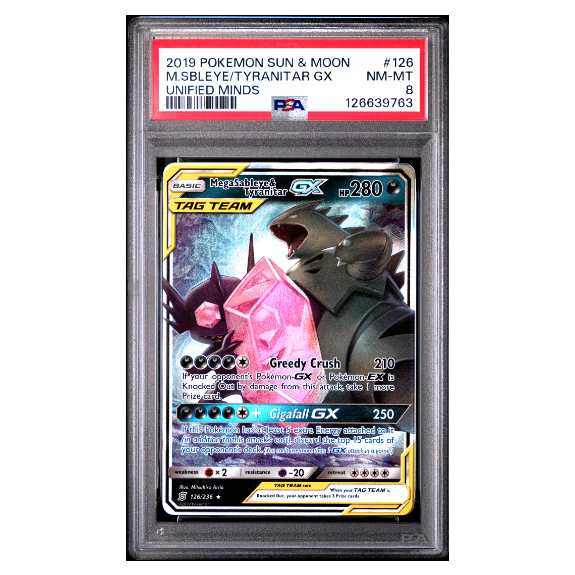 M.SBLEYE/TYRANITAR GX #126 UNIFIED MINDS PSA 8 - Front