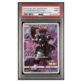 FA/ARMORED MEWTWO #365 MEWTWO STRIKES BACK-EVO. PSA 9 - Front