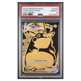 FA/PIKACHU VMAX #TG29 LOST ORIGIN PSA 10 - Front