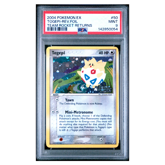 TOGEPI-REV.FOIL #50 TEAM ROCKET RETURNS PSA 9 - Front