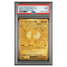 MEGA CHARIZARD X ex #130 MEGA HYPER RARE PSA 9 - Front