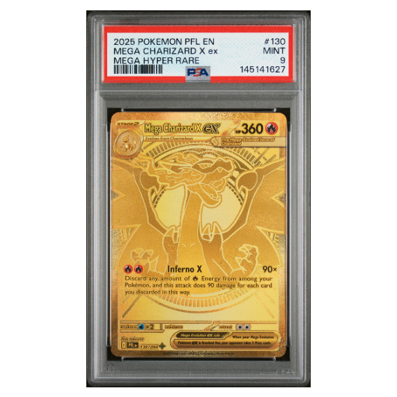 MEGA CHARIZARD X ex #130 MEGA HYPER RARE PSA 9 - Front