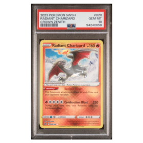 RADIANT CHARIZARD #020 CROWN ZENITH PSA 10 - Front
