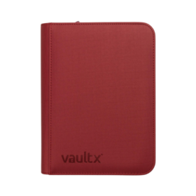 4-Pocket Exo-Tec® Zip Binder Metallic Red