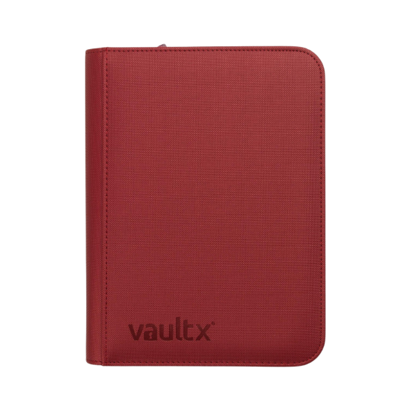 4-Pocket Exo-Tec® Zip Binder Metallic Red