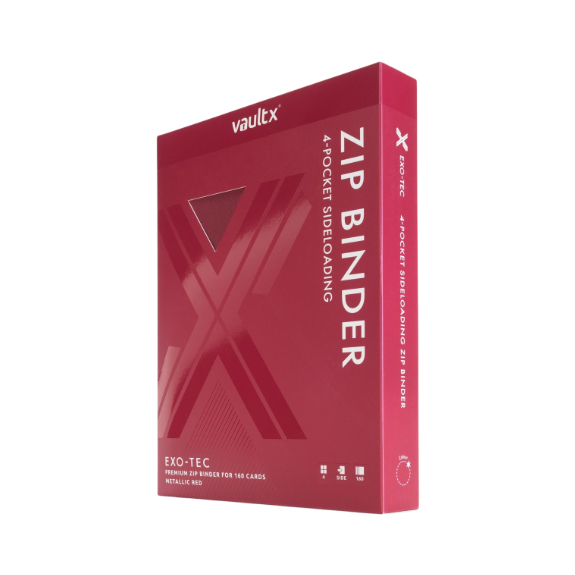 4-Pocket Exo-Tec® Zip Binder Metallic Red - Image 5