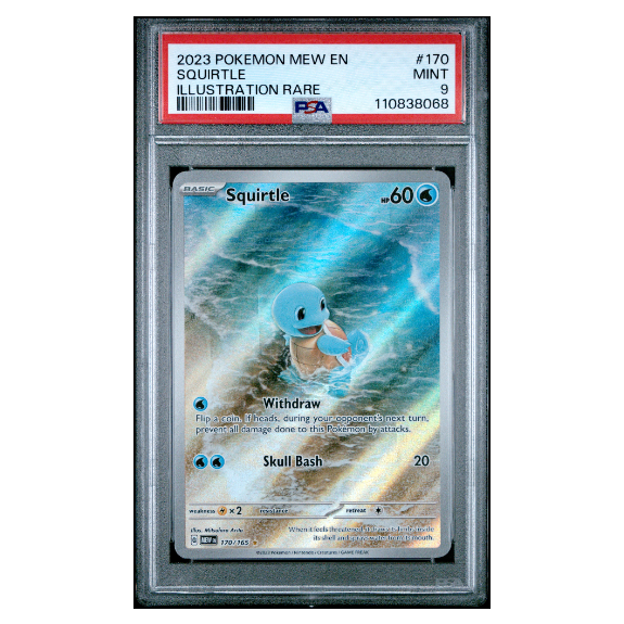 SQUIRTLE #170 ILLUSTRATION RARE PSA 9 - Front