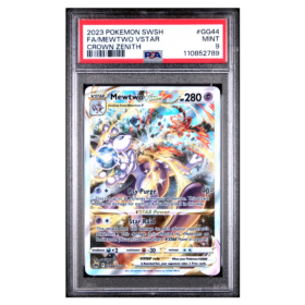 FA/MEWTWO VSTAR #GG44 CROWN ZENITH PSA 9 - Front