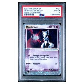 MEWTWO EX-HOLO #101 RUBY & SAPPHIRE PSA 4 - Front