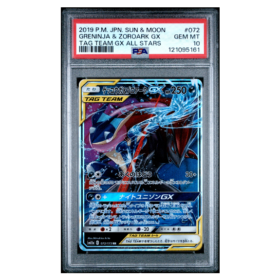 GRENINJA & ZOROARK GX #072 TAG TEAM GX ALL STARS PSA 10 - Front