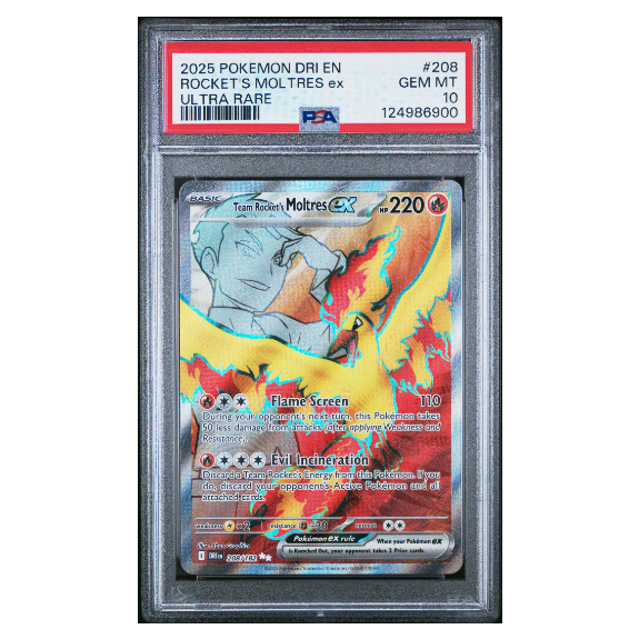 ROCKET'S MOLTRES ex #208 ULTRA RARE PSA 10 - Front
