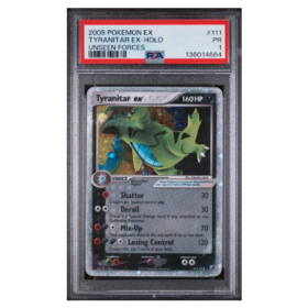 TYRANITAR EX-HOLO #111 UNSEEN FORCES PSA 1 - Front