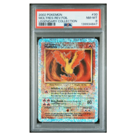 MOLTRES-REV.FOIL #30 LEGENDARY COLLECTION PSA 8 - Front