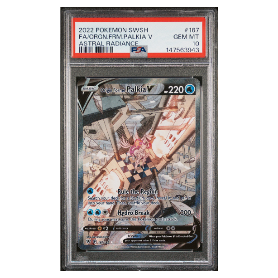 FA/ORGN.FRM.PALKIA V #167 ASTRAL RADIANCE PSA 10 - Front
