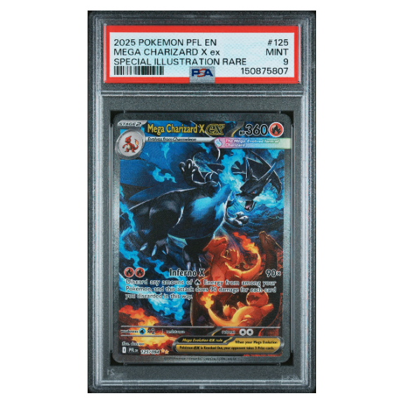 MEGA CHARIZARD X ex #125 SPECIAL ILLUSTRATION RARE PSA 9 - Front