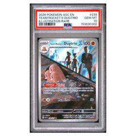 TEAM ROCKET'S DUGTRIO #239 ILLUSTRATION RARE PSA 10 - Front