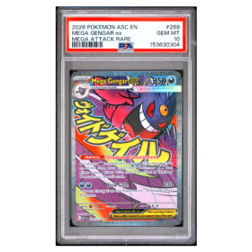 MEGA GENGAR ex #269 MEGA ATTACK RARE PSA 10 - Front