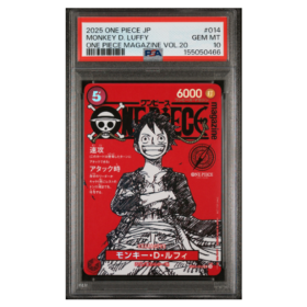 MONKEY D. LUFFY #014 ONE PIECE MAGAZINE VOL.20 PSA 10 - Front